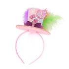 Mini Top Hat Headband Fascinator Feather Top Hat Wedding Headwear,for Women Gift