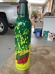 Mountain Dew Green Label Art Splish Splash 16oz Full Bottle Aluminum Bottle Can - Picture 1 of 5