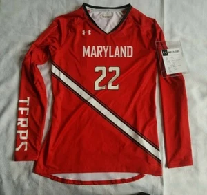 UA DAMEN SMALL MARYLAND TERP AF BIG TEN VOLLEYBALL TRIKOT #22 ROT UJVJ4LW E3 - Bild 1 von 6