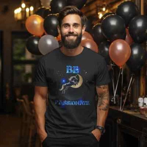 Rêveur Be Passionate Unicorn Graphic Tee Black House System T-Shirt Shirt Youth - Bild 1 von 3