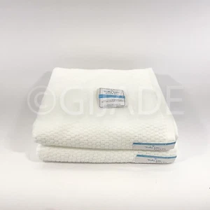 2 Pezzi Asciugamani Truly Lou Bagno 100% Cotone Bianco Asciugatura Rapida Nuovi - Foto 1 di 7