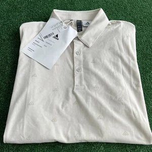 NUEVA Camisa Polo de Golf Adidas Go-To Print 2, Para Hombre Mediana 2024, Aluminio, JMS65 - Imagen 1 de 9
