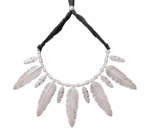 Hoja Oxidada Tribal Boho Gargantilla Collar Mujer Étnico Moda Afgana Joyería - Imagen 1 de 3