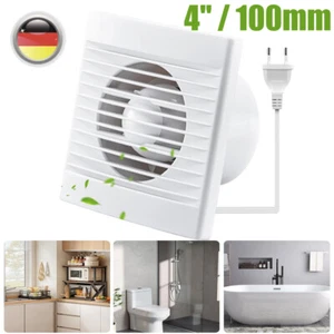 Badlüfter leise 100mm mit Feuchtesensor Nachlauf Bad WC Wand Ventilator Abluft - Bild 1 von 18