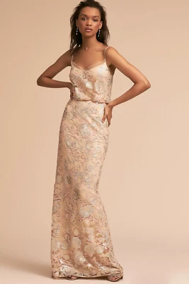 Adrianna Papell Kylie Floral Sequined Dress-12-$240 - Image 1 of 4