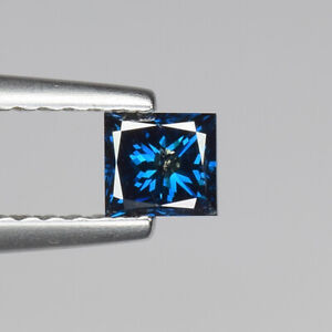 0.32cts Mesmerizing Blue Princess Natural Loose Diamond "SEE VIDEO"