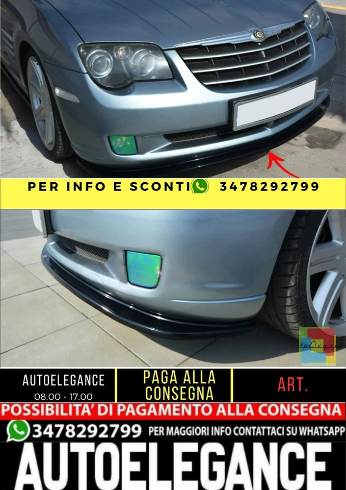 ✨SPLITTER design nero lucido ABS per Chrysler Crossfire 2003-2007✨ - Imagen 1 de 4