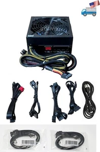 SHARK 1200W Mod Gamer PC PSU for AMD Ryzen Motherboard 4x PCIe GeForce GTX/RTX - Picture 1 of 7