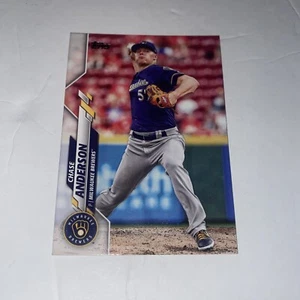 2020 Topps Chase Anderson #62 Milwaukee Brewers pitcher Baseball Card good cond. - Picture 1 of 4