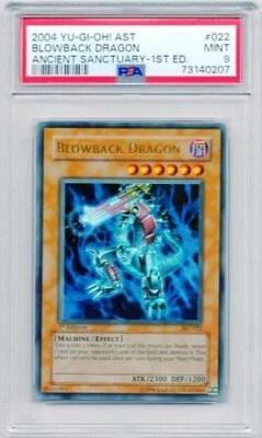 BLOWBACK DRAGON YUGIOH 1ST EDITION HOLOFOIL AST-022 GRADED MINT 9 2004 - Image 1 of 2