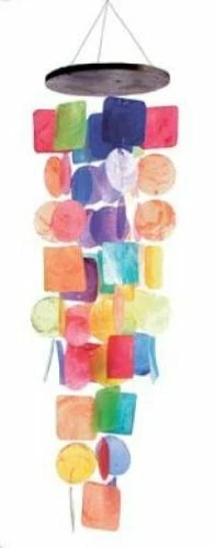 Feng Shui Mobile Muschel buntes Windspiel Perlmutt Gesamtlänge ca. 75cm - Bild 1 von 1