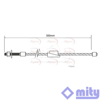 Fits Ford Fiesta 2002-2009 Fusion 2002-2012 Hand Brake Cable Front Mity 1205735 - Изображение 1 из 2