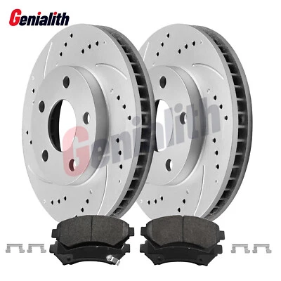 Front Drilled Rotors Ceramic Brake Pads for Buick LeSabre Bonneville Montana Foto 1 de 4