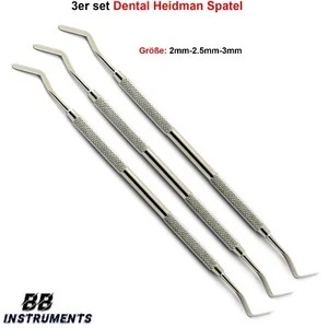 3er Set Heidemann Spatel Zementspatel Dental Zahnsonde Modellierspatel Heidman - Bild 1 von 3