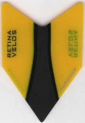 Yellow RETINA VELOS HARROWS Dart Flights: 3 per set