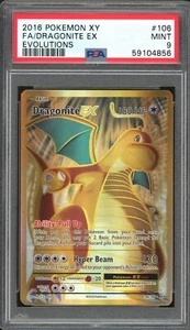 2016 Pokemon Evolutions Full Art Dragonite EX #106 PSA 9 MINT - Picture 1 of 2