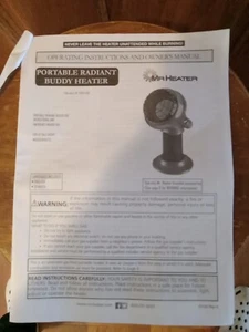 Mr. Heater Instructions & Owner's Manual, Portable Radiant Buddy Heater # MH14B - Picture 1 of 2