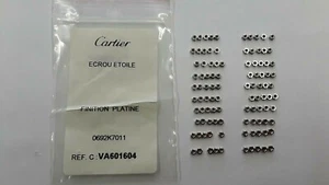 50 pair Cartier Ecrou etoile finition Platine. Silver screw nuts VA601604 - Picture 1 of 8