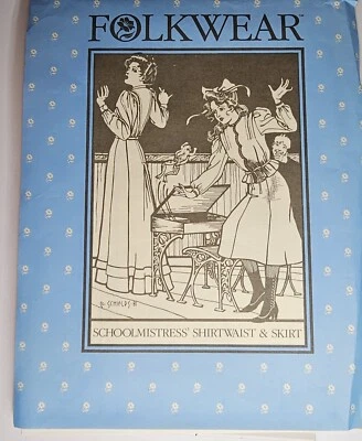 Folkwear Schoolmistress' Shirt waist/Skirt Sewing Pattern 216  1982 Unused-F2  - Image 1 of 4