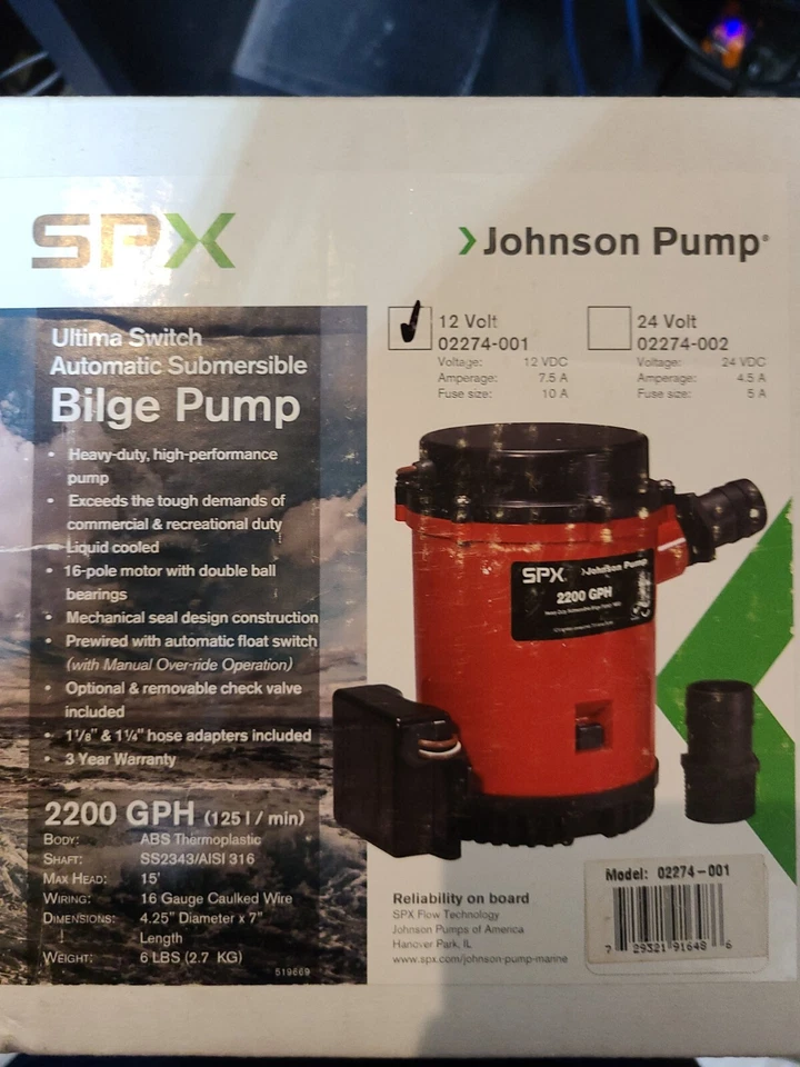 Johnson Pump Bilge Pump 02274-001 - Image 1 of 1