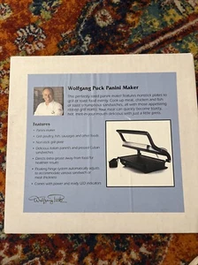 WolfGang Puck Panini-Sandwich Maker Bistro Collection BCGPP0010 - Picture 1 of 5