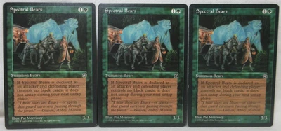 SPECTRAL BEARS X3 MAGIC THE GATHERING HOMELANDS 1995 MTG Trading Card  #617 - Image 1 of 4