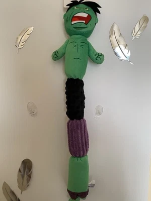 Dog Extra Long Caterpillar Superhero Squeaky Toy ( THE HULK ) - Image 1 of 4