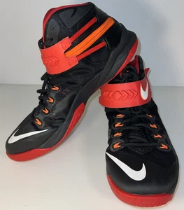 Size 13 - Nike LeBron Soldier 8 Black University Red - Picture 1 of 16