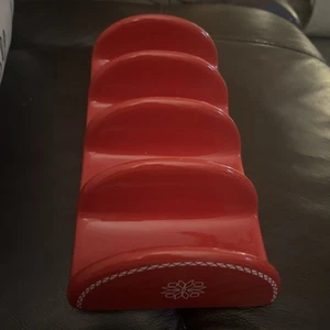 Trejo's Fiesta Fundays Taco Holder Red Ceramic New No Box - Picture 1 of 3