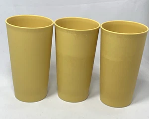 Juego de 3 vasos Tupperware cosecha oro vintage #873-26 manchados - Imagen 1 de 7