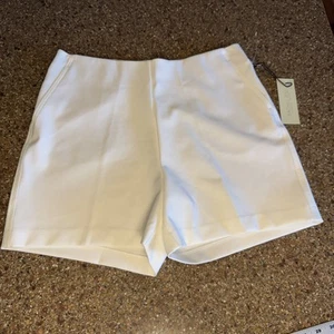 Rachel Zoe Damenshorts 10 weiß Stretch elegant hoher Bund Nylonmischung Taschen - Bild 1 von 11
