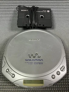 Reproductor de CD portátil Sony Walkman ESP MAX D-E220 de colección plateado + cinta PROBADO FUNCIONANDO - Imagen 1 de 9