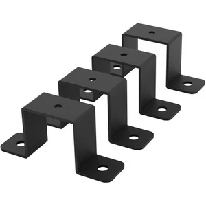 4Pcs Black Strap Heavy Duty Wood Deck Fence Tie for 1.5"x1.5" Post U-Shaped P... - Picture 1 of 8
