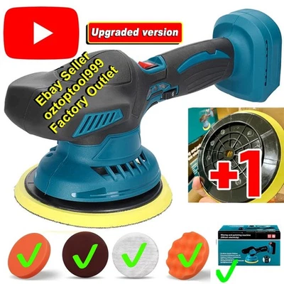 8 Gears】Brushless Cordless Car Polisher Polishing Machine For Makita 18v Battery - image 1 of 4