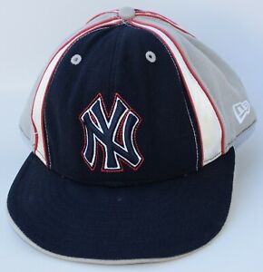 New York Yankees MLB 100% WOOL Baseball Cap Hat Size 7 1/2 Fitted NEW ERA