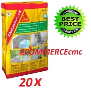 20 PZ x SIKALASTIC 1K SIKA MEMBRANA IMPERMEABILE FIBRATA MONOCOMPONENTE KG20 - Foto 1 di 1