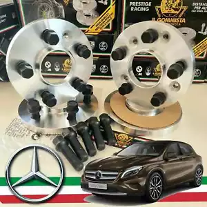 4 DISTANZIALI 5 + 20 mm +20 BULLONI NERI PER MERCEDES GLA W247 X156 AMG DAL 2014 - Imagen 1 de 4