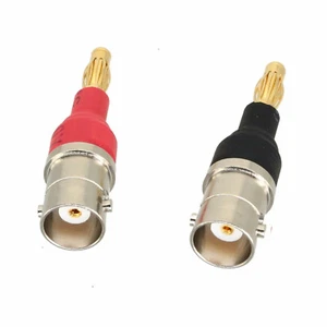 1set DIY Metal Adapter BNC jack to 4mm Single Banana plugs for Oscilloscope Test - Picture 1 of 4