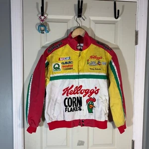 VTG NASCAR Terry Labonte Kelloggs Corn Flakes Youth sz L Racing Yellow Chase Kid - Picture 1 of 15