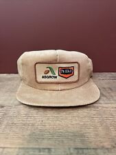Asgrow Os Gold Seed SnapBack Trucker Hat Patch K Products Corduroy Tan