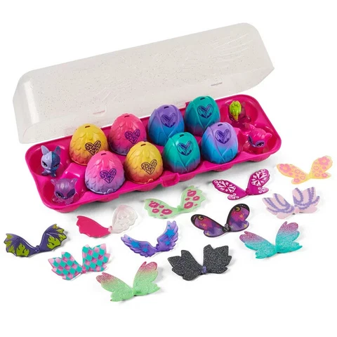 Hatchimals CollEGGtibles, Wilder Wings 12-Pack Egg Carton,Mix and Match Wings Cover