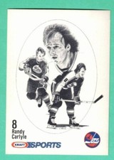 (1) RANDY CARLYLE  1986-87 KRAFT FOOD JETS  NM CARD  (G8683)