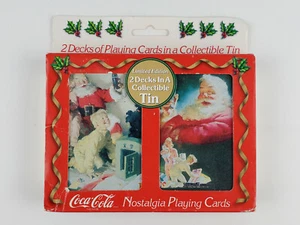 Vintage Coca-Cola Playing Cards Limited Edition 2 Decks in einer Sammeldose 1996 - Bild 1 von 9