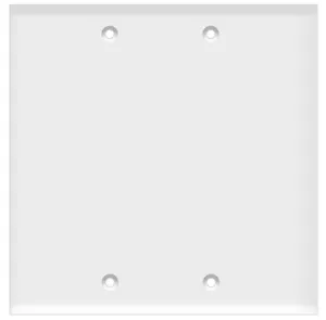 Cubierta de placa de pared en blanco de 2 bandas - Nylon irrompible - Blanco - Imagen 1 de 2