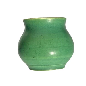 3 Zoll antike grüne Keramikvase signiert FHR datiert 1910 Frederick H. Robertson? - Bild 1 von 17