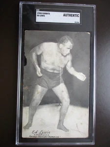 1930s Wrestling Exhibit Card Wrestler Ed Strangler Lewis Former Champion SGC A - Picture 1 of 3