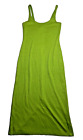 Urban Outfitters Ribbed Midi Dress Lime Green Sleeveless Size Medium Fitted 90's