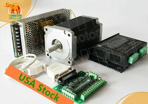 cnc kit nema34 stepper motor ,1090oz=7.7N.M 5.6A 14MMshaft&DQ860MA 7.8A+POWER - Picture 1 of 7