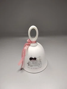 1988 PRECIOUS MOMENTS "Unto Us A Child Is Born" porcelain bell - Picture 1 of 7