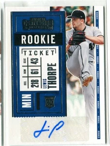2020 Contenders Lewis Thorpe Rookie Ticket AUTO AUTOGRAPH RC MINNESOTA TWINS - Picture 1 of 1